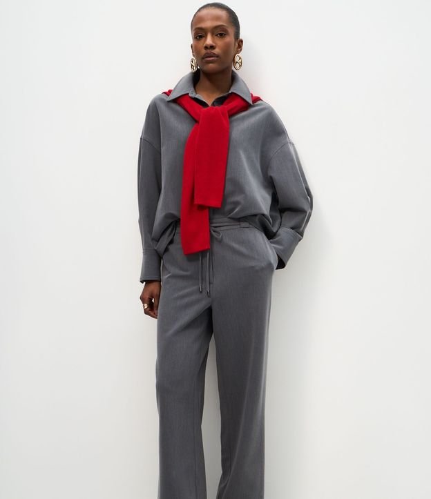 Pantalón Sastre Wide en Crepé con Cintura Elástica 2