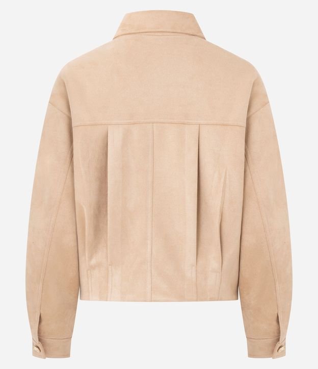 Campera Estructurada en Gamuza con Bolsillos Delanteros 7
