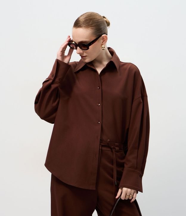 Camisa Oversized Sastrería con Puño Largo