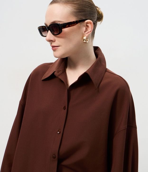 Camisa Oversized Sastrería con Puño Largo 3