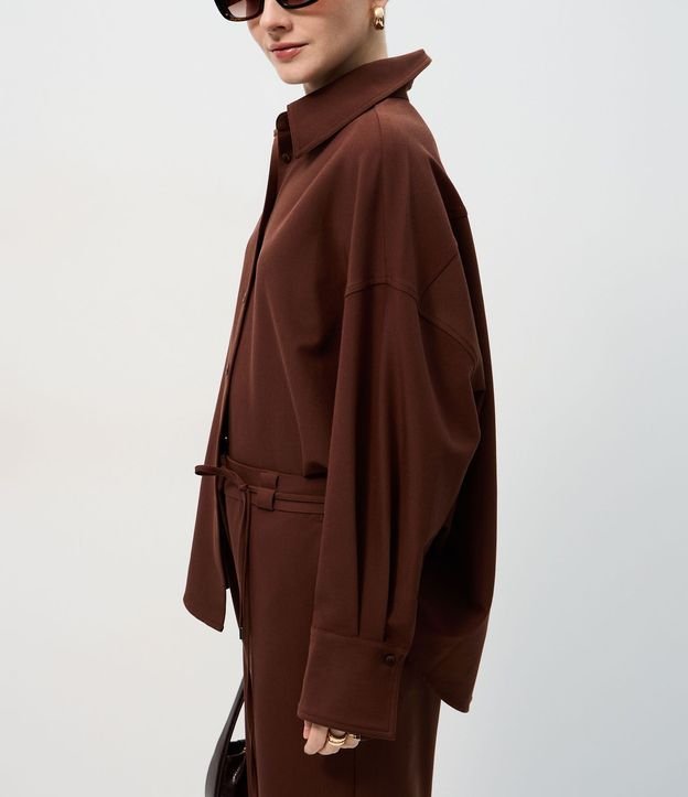 Camisa Oversized Sastrería con Puño Largo 4