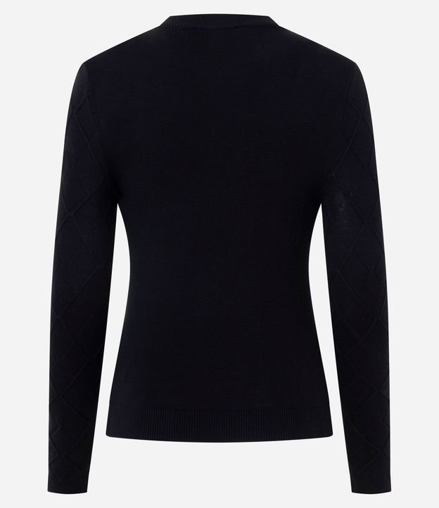 Blusa Regular en Punto Texturizado con Manga Larga 7