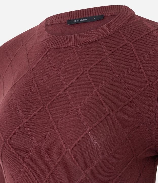 Blusa Regular en Punto Texturizado con Manga Larga 6