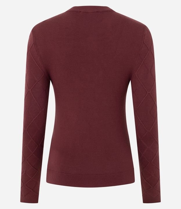 Blusa Regular en Punto Texturizado con Manga Larga 7
