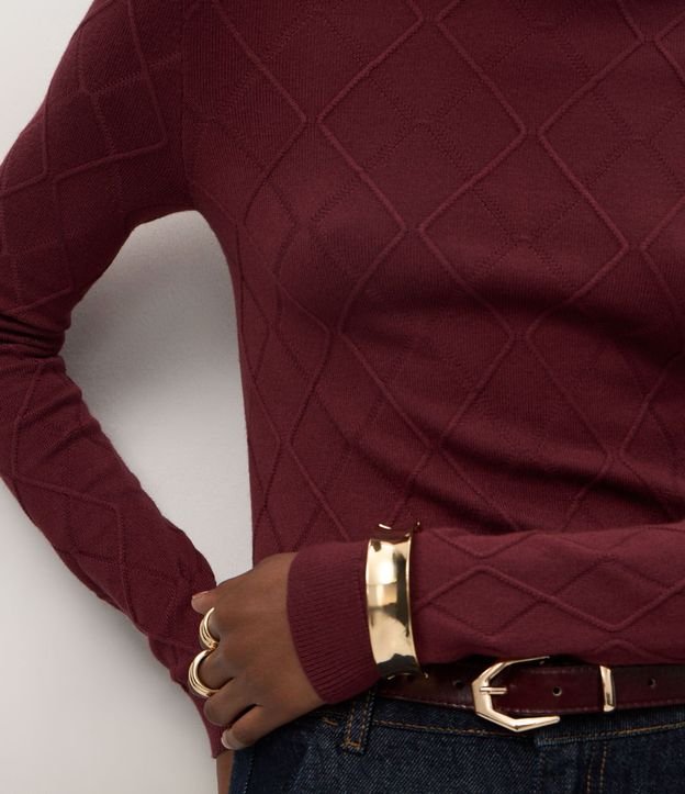 Blusa Regular en Punto Texturizado con Manga Larga 4