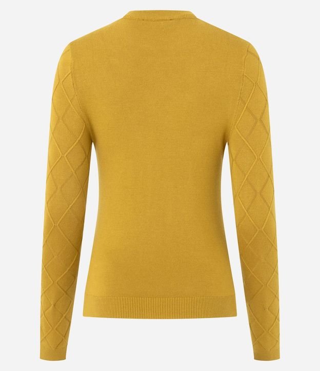 Blusa Regular en Punto Texturizado con Manga Larga 7