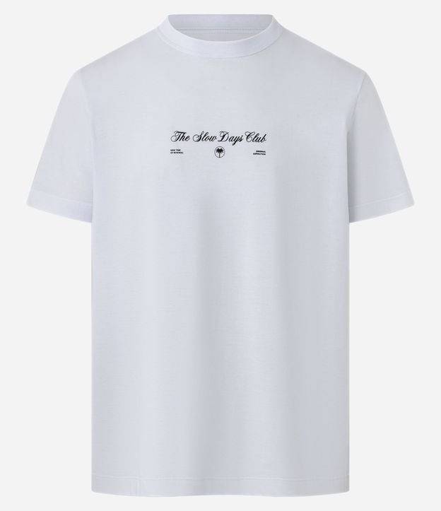 Remera Comfort en Algodón con Estampa Frente y Espalda Palmeras