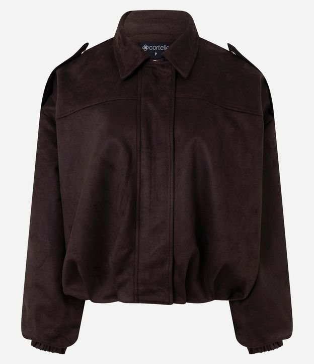 Campera Bomber Gamuza con Cuello Clásica 8