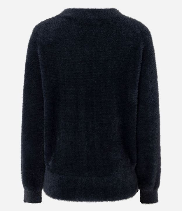 Cardigan Regular en Tricot con Textura Peluche 9