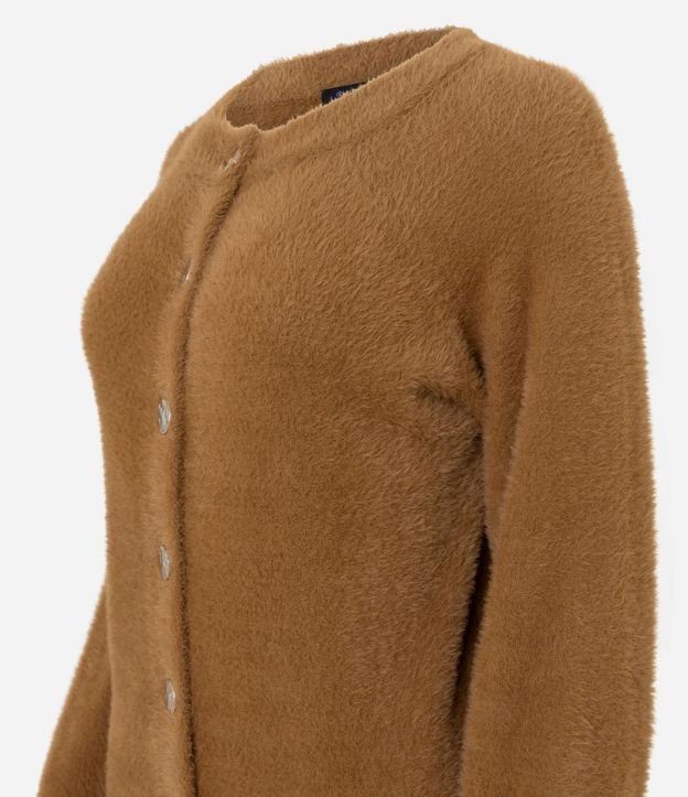 Cardigan Regular en Tricot con Textura Peluche 6