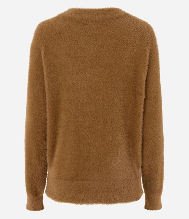 Cardigan Regular en Tricot con Textura Peluche 7