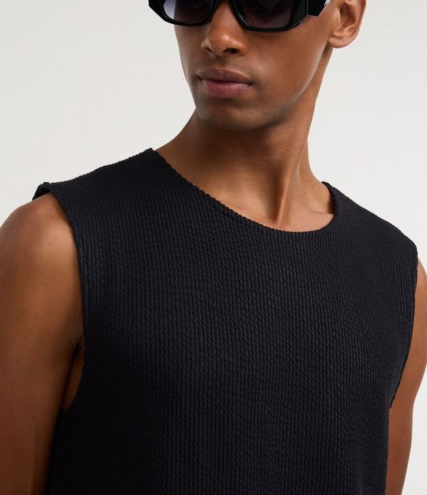 Musculosa Regular en Algodón con Textura Punto 3