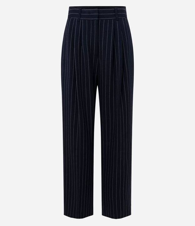 Pantalón Wide Leg de Sastrería con Estampa Rayas Finas 6