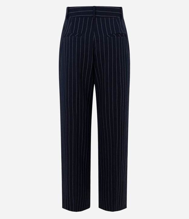 Pantalón Wide Leg de Sastrería con Estampa Rayas Finas 7