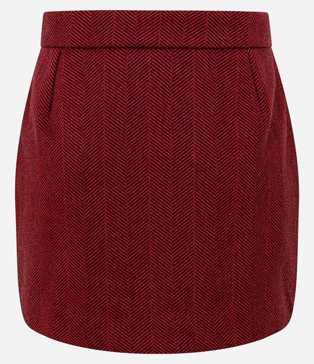 Short Pollera con Cintura Traspasada y Patrón Espina de Pez 6