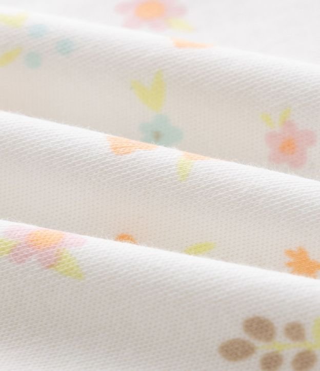 Kit 03 Bodies Bebé Manga Larga con Estampa de Cuadros y Floral – Talle RN A 18 Meses 5