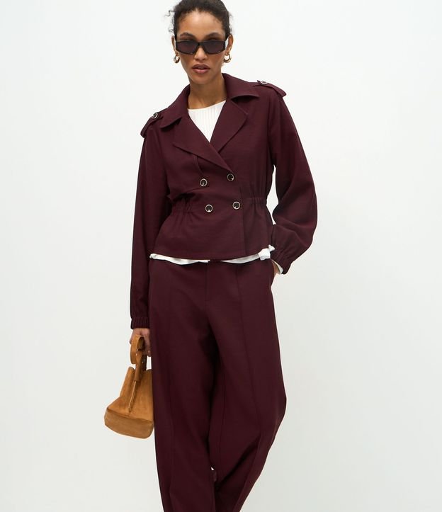 Pantalón Wide Leg en Viscosa con Cintura Alta y Botones Delanteros 2