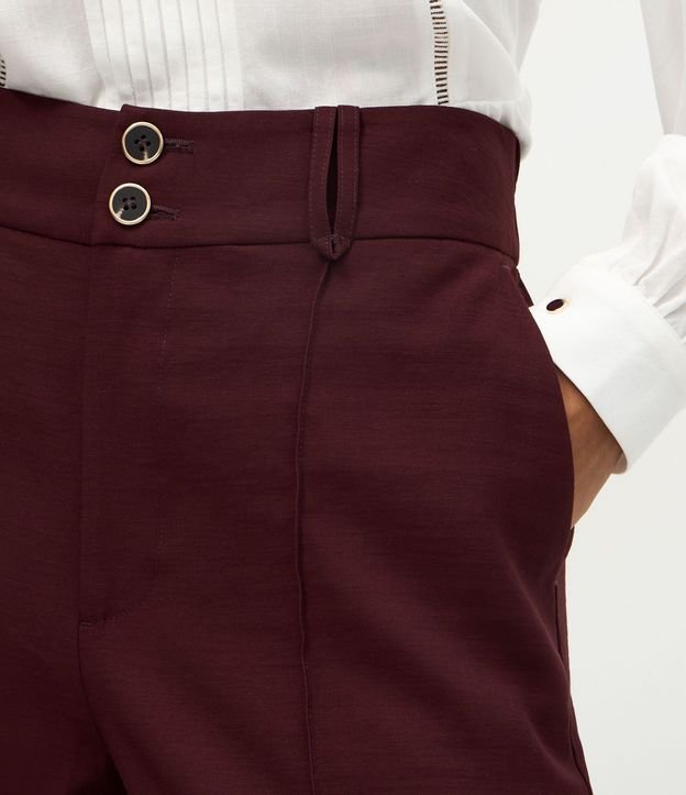 Pantalón Wide Leg en Viscosa con Cintura Alta y Botones Delanteros 4