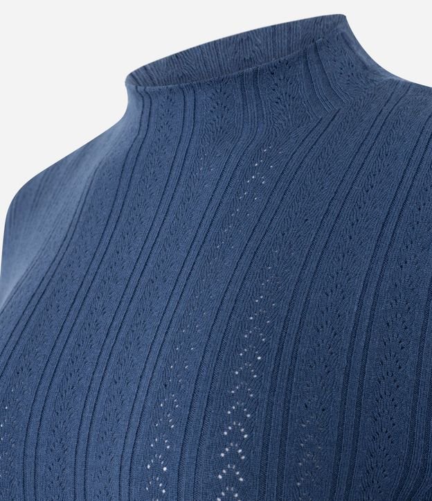 Blusa Regular en Punto con Punto Perforado 6