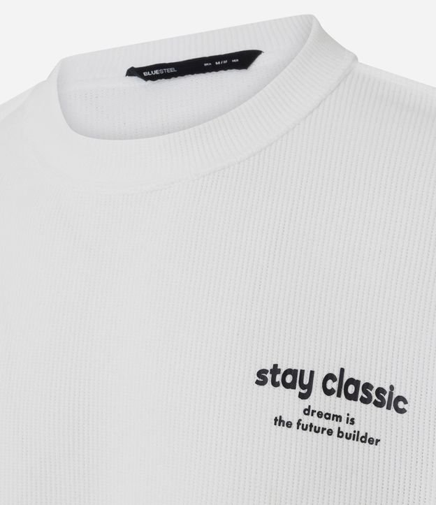 Remera con Elastano Texturizado y Estampa Lettering 6