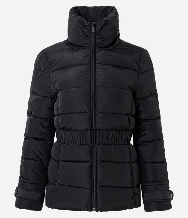 Campera Acolchonada Pesada con Cinturón Marcado 5