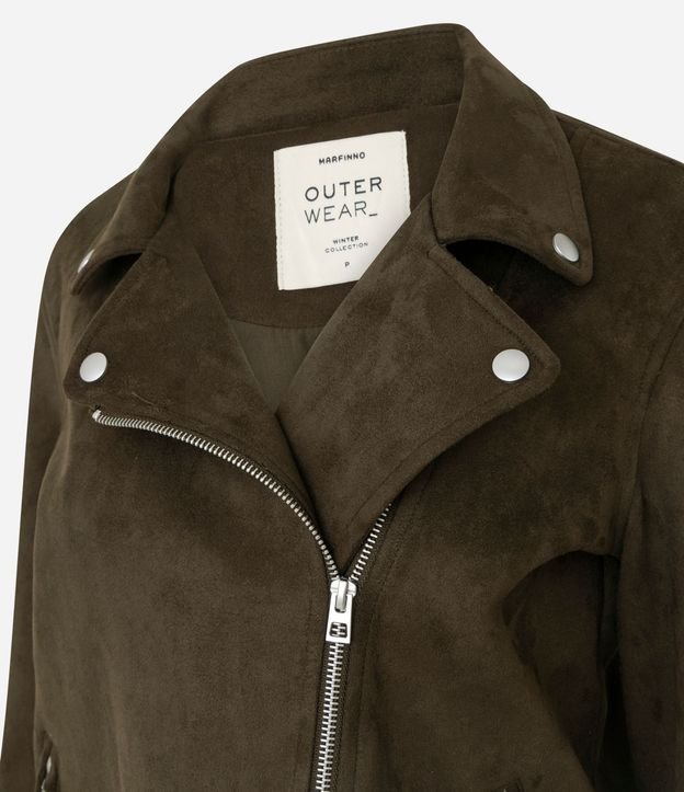 Campera en Gamuza con Cremallera Asimétrica 6