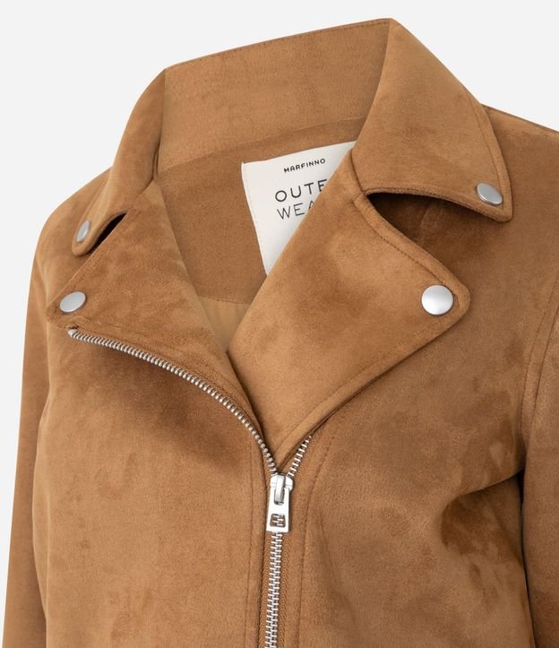 Campera en Gamuza con Cremallera Asimétrica 6