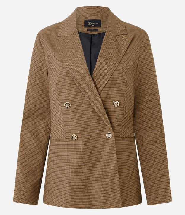 Blazer Sastre con Estampado Mini de Cuadros y Forro Interno 5