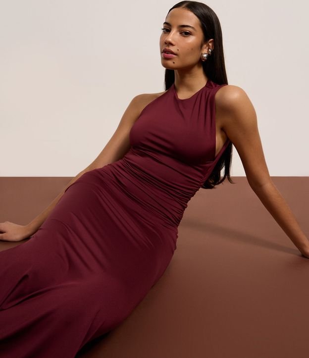 Vestido New Midi en Microfibra con Fenda 5