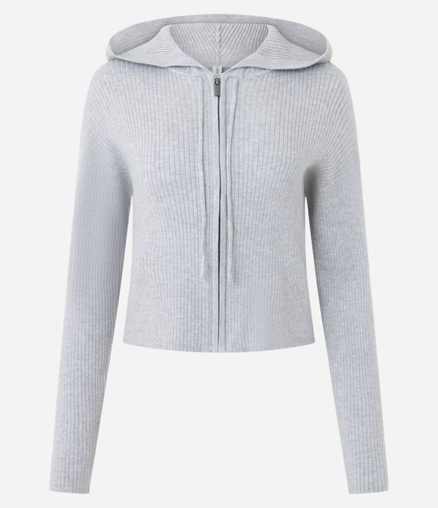 Cardigan Femenino con Capucha en Tricot con Cierre