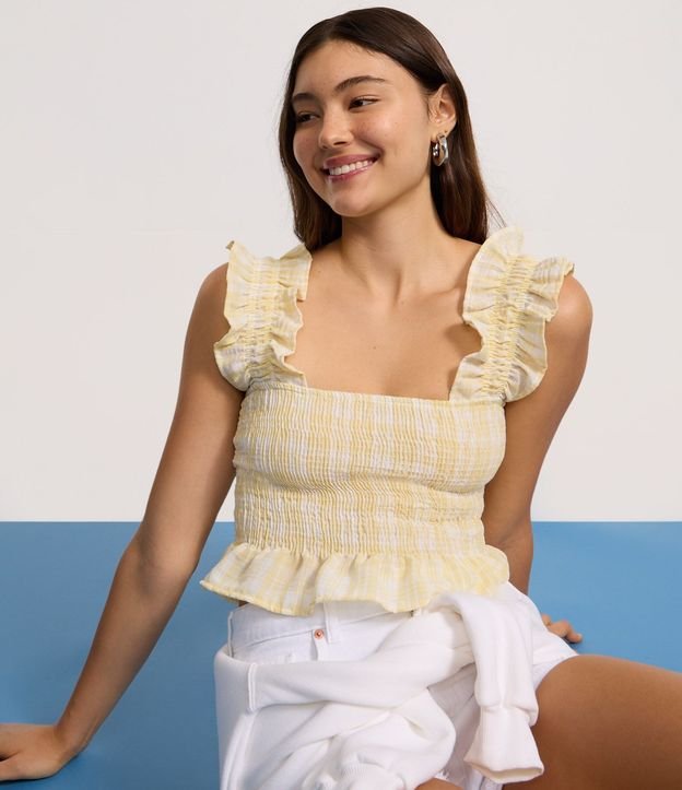 Blusa Sin Manga con Babados na Alça 6