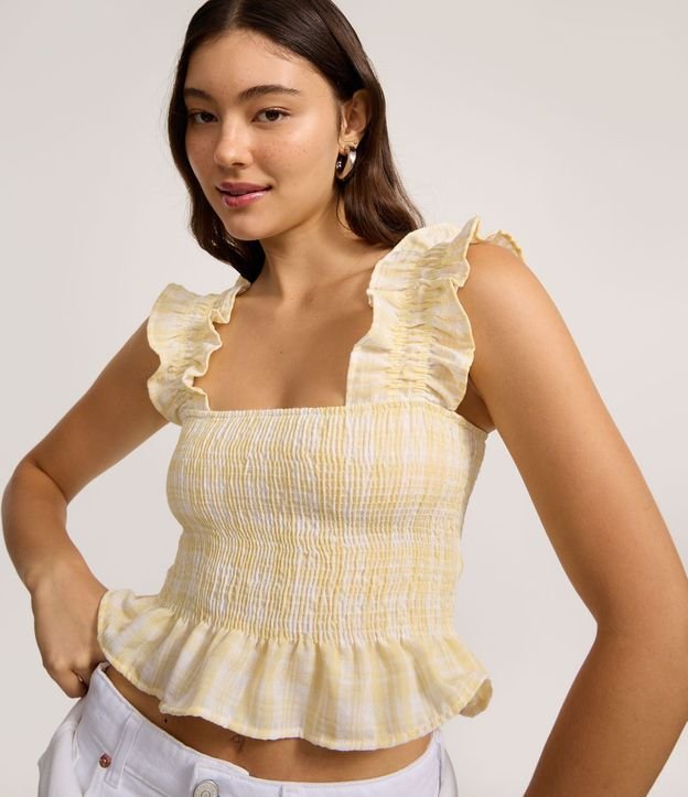 Blusa Sin Manga con Babados na Alça