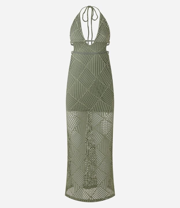 Vestido New Midi Frente Única con Efecto Ganchillo 4