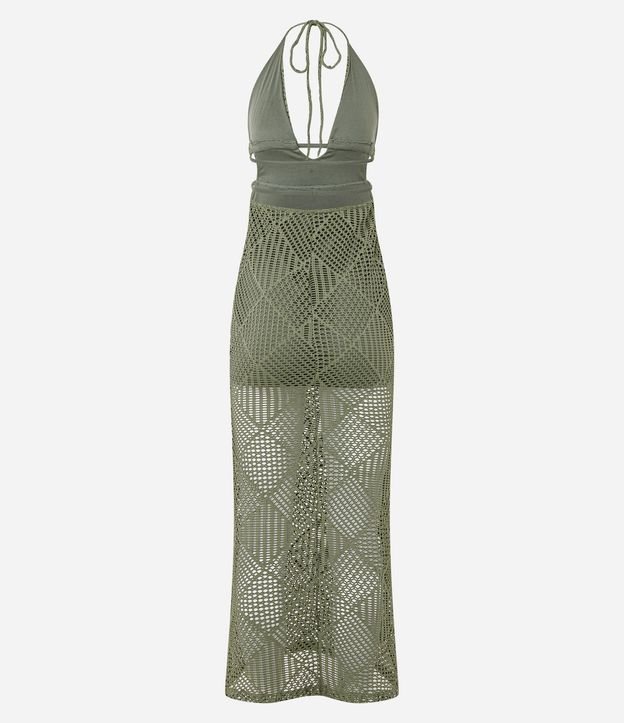 Vestido New Midi Frente Única con Efecto Ganchillo 7
