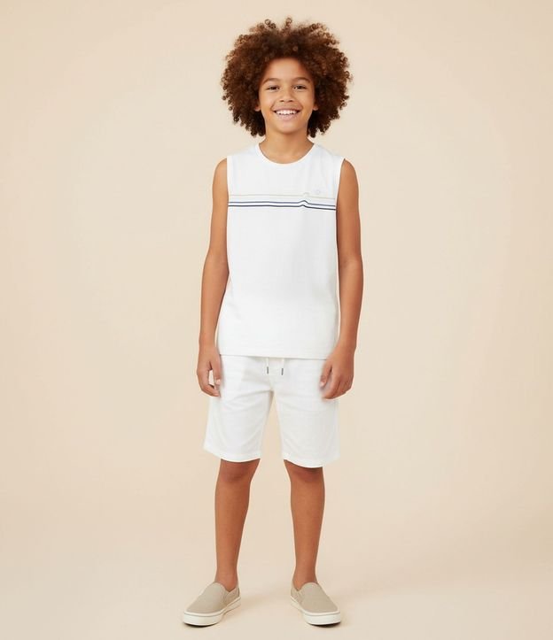 Musculosa Infantil con Estampa Rayas - Talle 5 a 14 años
