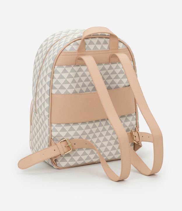 Mochila con Estampado Geométrico y Cremallera Pompón 6