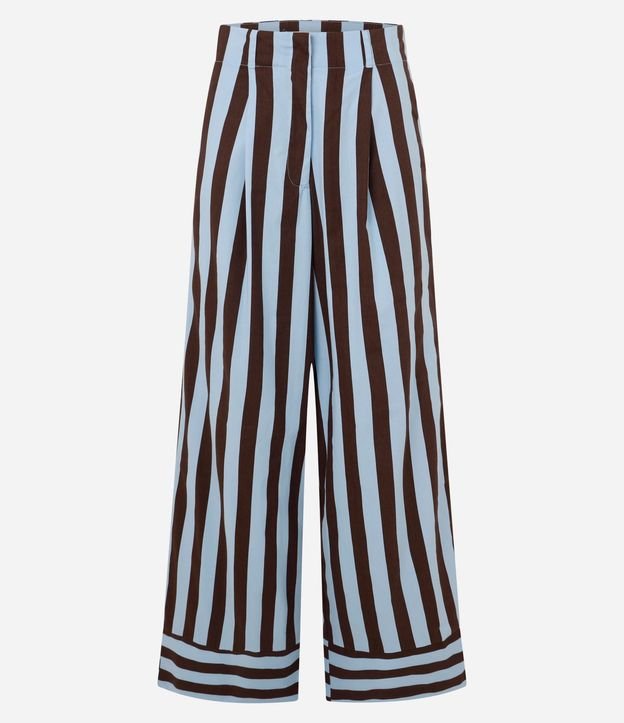 Pantalón Cintura Alta en Tricolina con Rayas Verticales 7