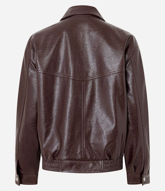 Campera Bomber en PU con Bolsos Delanteros 8