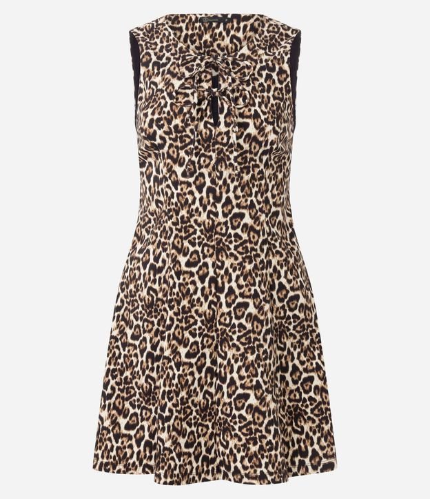 Vestido Corto Animal Print en Bengalina 5