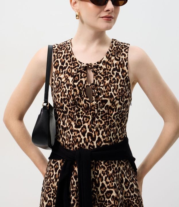 Vestido Corto Animal Print en Bengalina 3