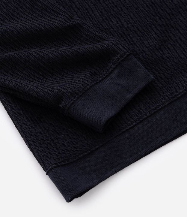 Remera Polo Manga Larga en Algodón Texturizado 8