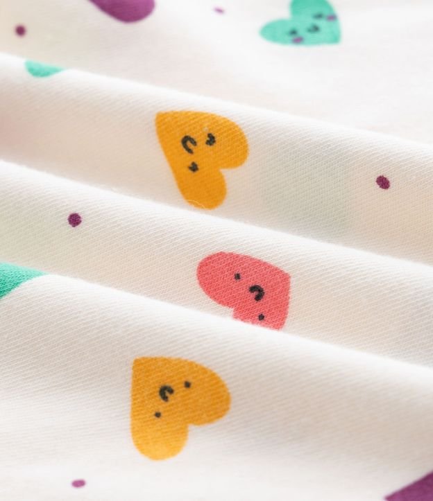 Conjunto Infantil Body con Bombacha Pollera con Estampa de Corazones – Talle RN a 18 Meses 12
