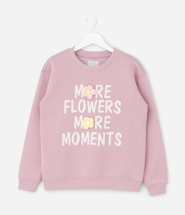 Buzo Infantil con Flores en Chenille en Efecto Ganchillo  – Talle 5 a 14 años 3
