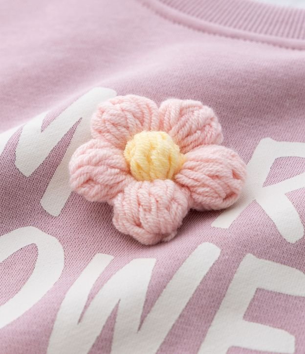 Buzo Infantil con Flores en Chenille en Efecto Ganchillo  – Talle 5 a 14 años 8