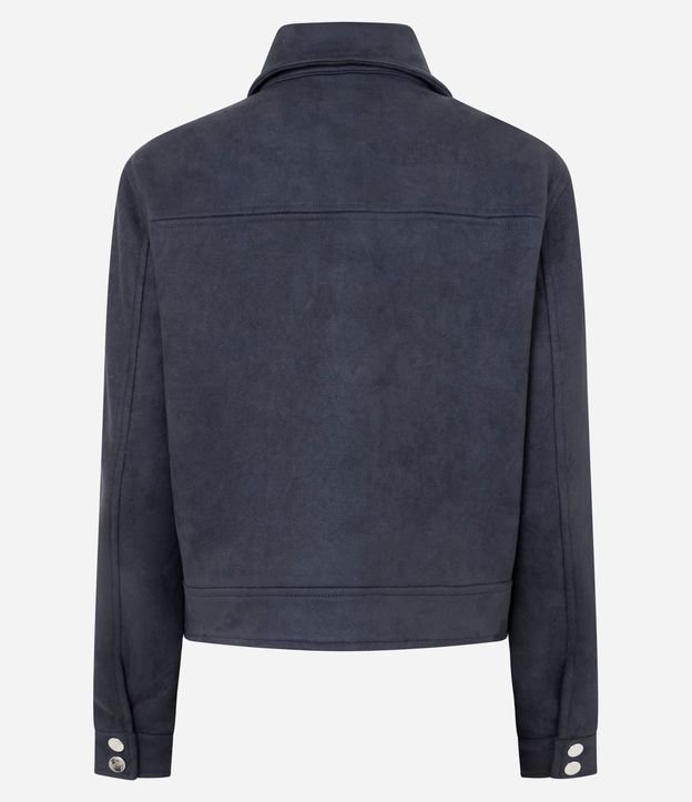Chaqueta Femenina en Suede con Botones Metálicos 7