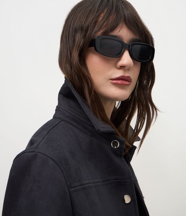 Chaqueta Femenina en Suede con Botones Metálicos 3