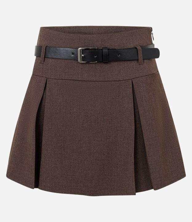 Short Pollera Sastre con Cinturón y Plegado 5