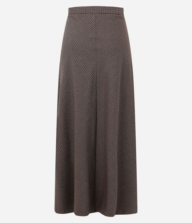 Falda Midi de Sastrería Escocesa con Cintura Lisa 6