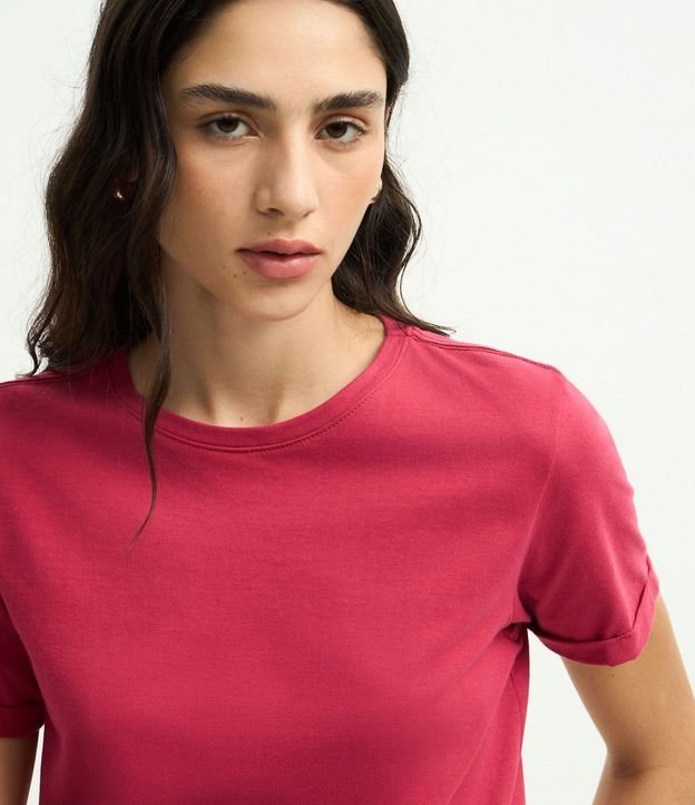Remera en Media Malla con Manga Corta Doblada 3