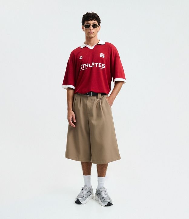 Remera Polo Oversized con Manga Corta 2